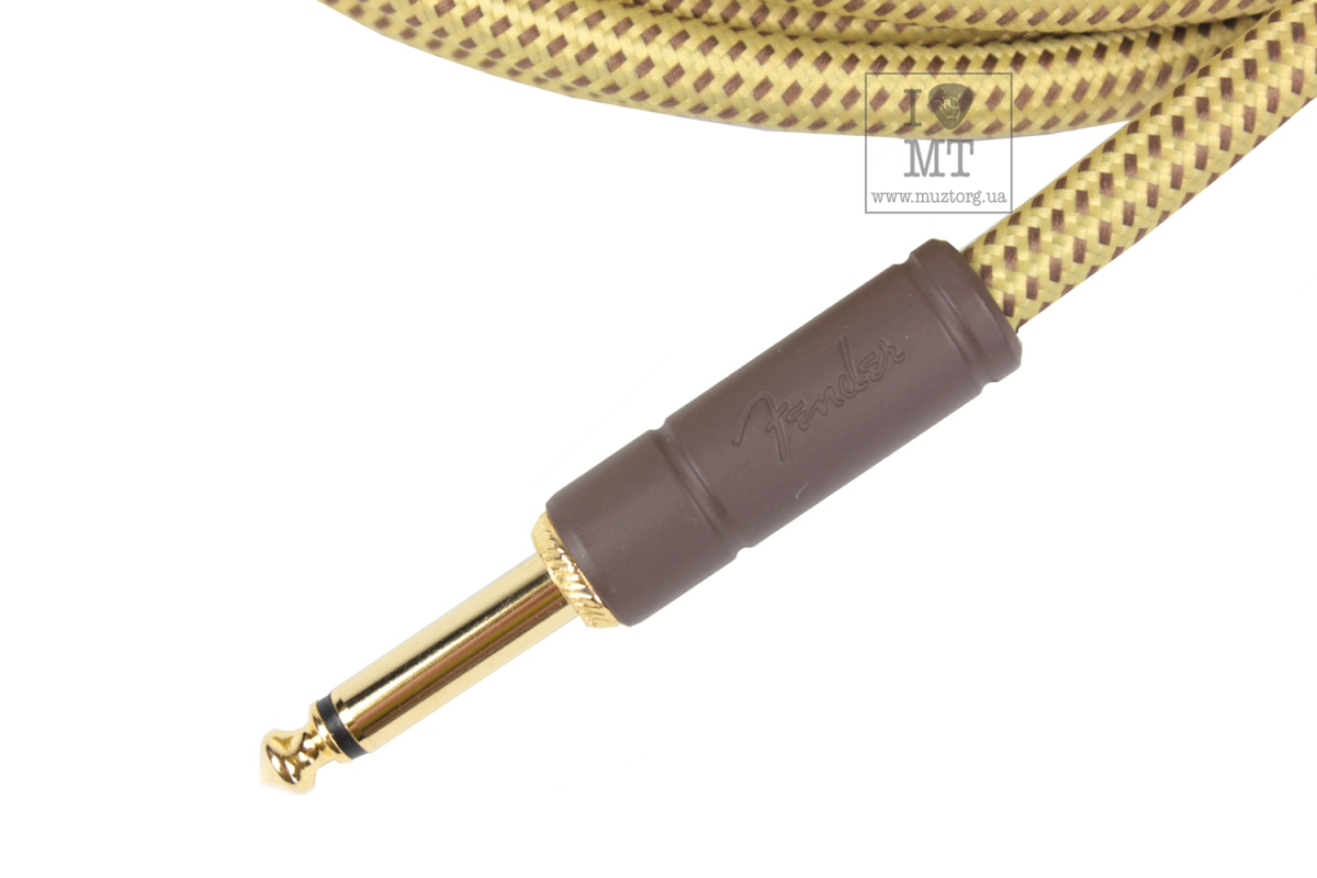 Кабель інструментальний FENDER CABLE DELUXE SERIES 18.6' ANGLED TWEED