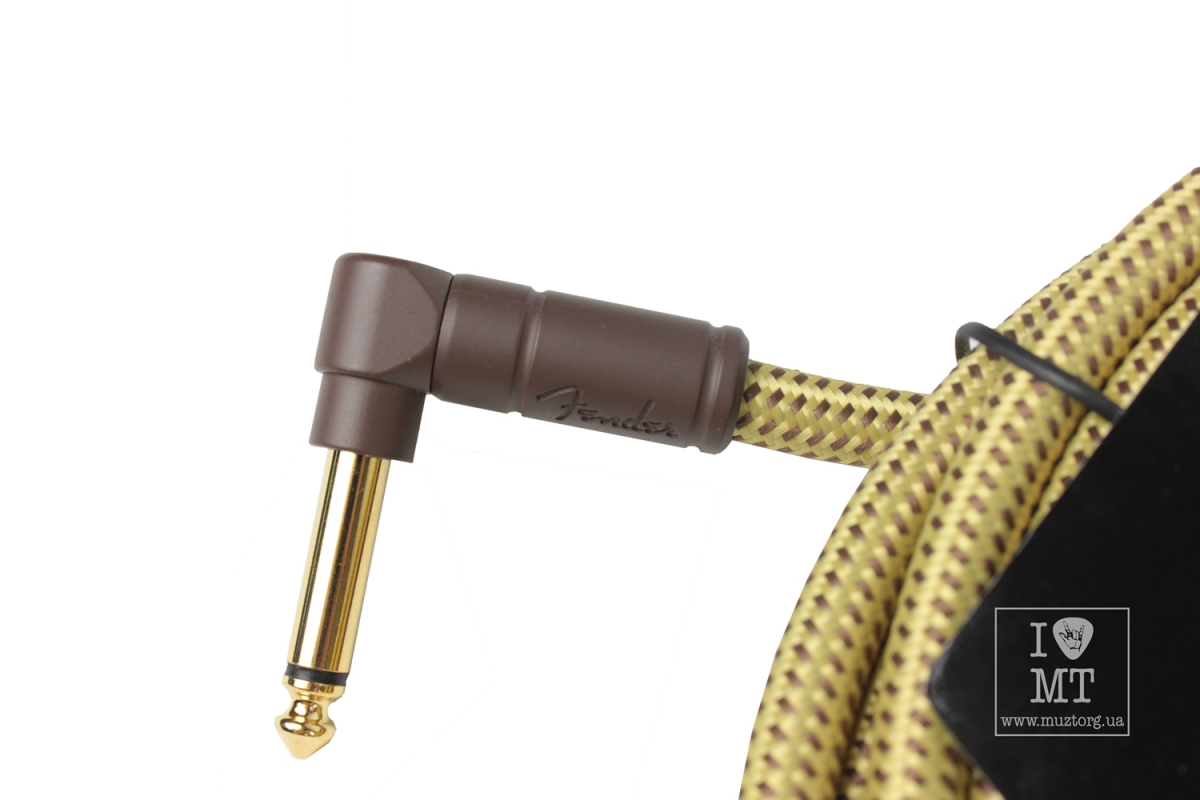 Кабель інструментальний FENDER CABLE DELUXE SERIES 18.6' ANGLED TWEED