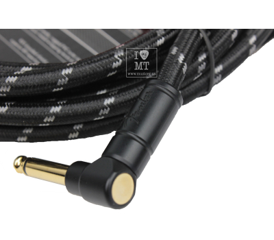 Кабель інструментальний FENDER CABLE DELUXE SERIES 15' ANGLED BLACK TWEED