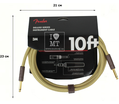 Кабель інструментальний FENDER CABLE DELUXE SERIES 10' TWEED