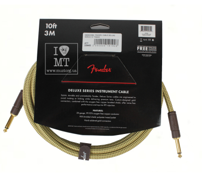 Кабель інструментальний FENDER CABLE DELUXE SERIES 10' TWEED
