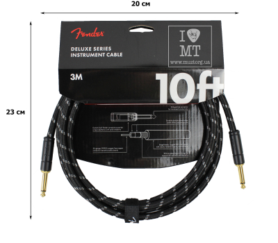 Кабель інструментальний FENDER CABLE DELUXE SERIES 10' BLACK TWEED