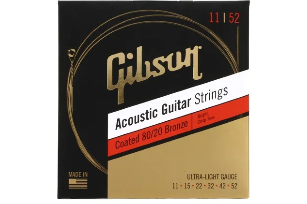 Струни для акустичних гітар GIBSON SAG-CBRW11 Coated Bronze (11-52)