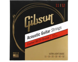 Струни для акустичних гітар GIBSON SAG-CBRW11 Coated Bronze (11-52)