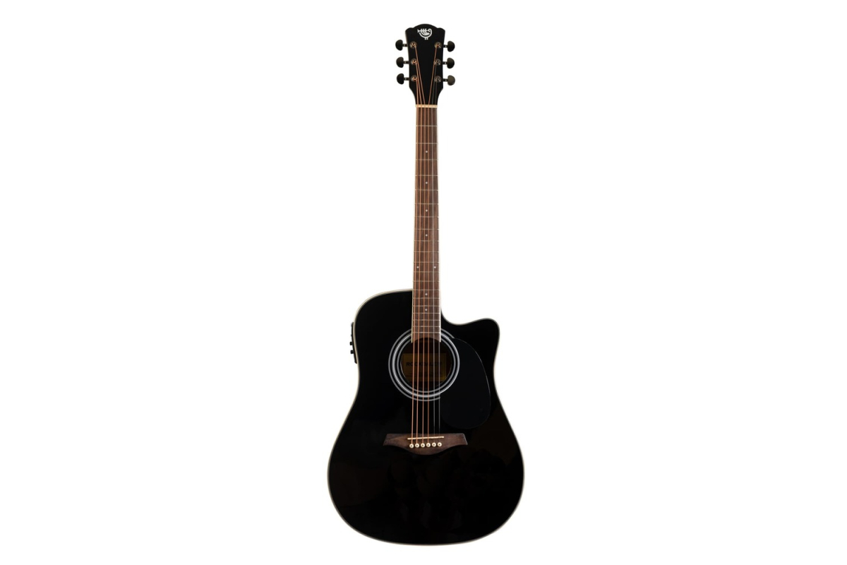 Гітара електроакустична ROCKDALE Maverick D6 CE BLACK GLOSS