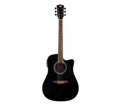 Гітара електроакустична ROCKDALE Maverick D6 CE BLACK GLOSS