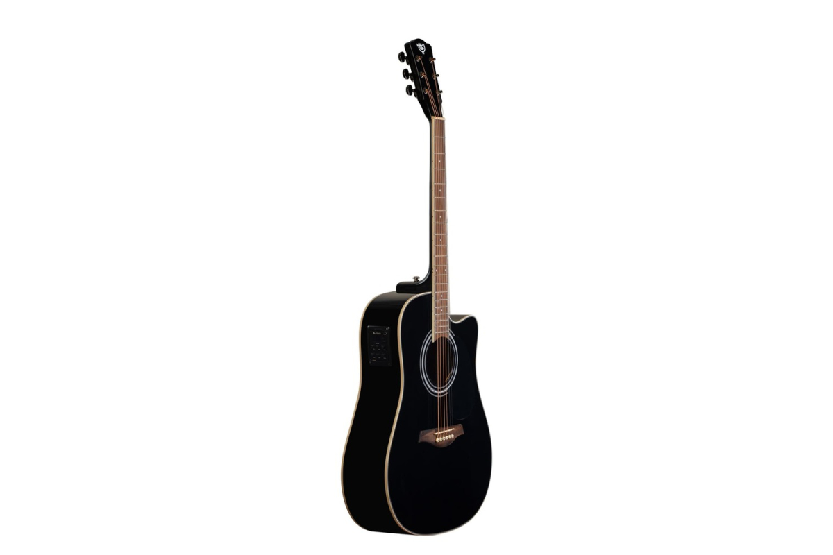 Гітара електроакустична ROCKDALE Maverick D6 CE BLACK GLOSS