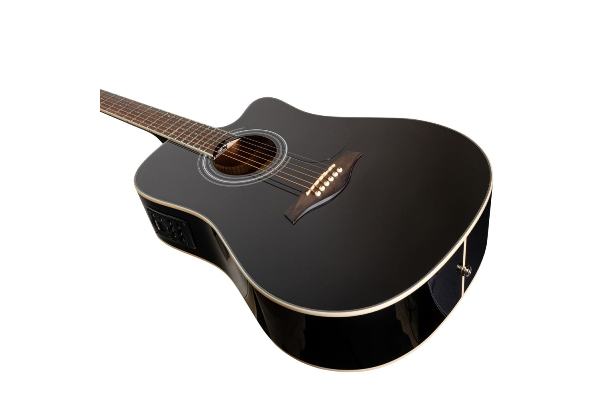 Гітара електроакустична ROCKDALE Maverick D6 CE BLACK GLOSS