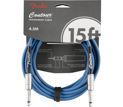 Кабель інструментальний FENDER CABLE CONTOUR SERIES 15' LAKE PLACID BLUE