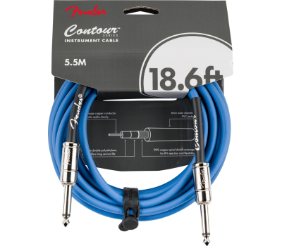 Кабель інструментальний FENDER CABLE CONTOUR SERIES 18.6' LAKE PLACID BLUE