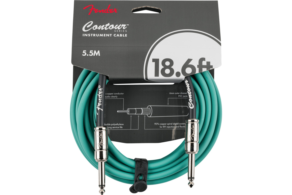 Кабель інструментальний FENDER CABLE CONTOUR SERIES 18.6' SHERWOOD GREEN