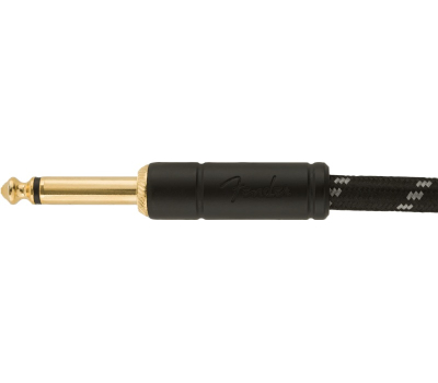 Кабель інструментальний FENDER CABLE DELUXE SERIES 18.6' ANGLED BLACK TWEED
