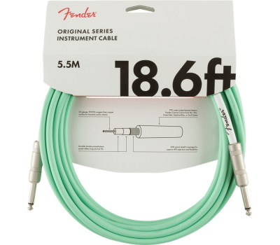 Кабель інструментальний FENDER CABLE ORIGINAL SERIES 18.6' SURF GREEN