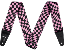 Ремінь гітарний FENDER STRAP 2" Wavy Checkerboard Polyester Pink