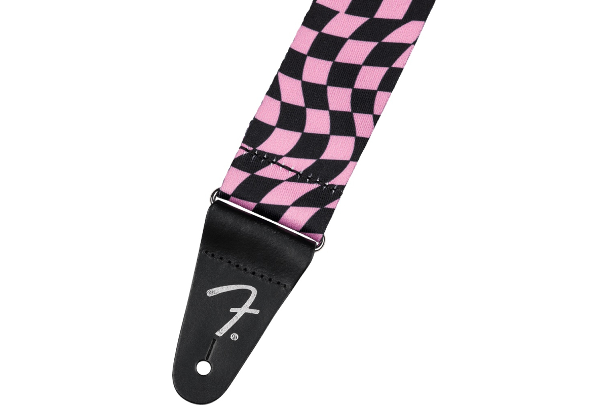 Ремінь гітарний FENDER STRAP 2" Wavy Checkerboard Polyester Pink