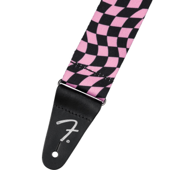 Ремінь гітарний FENDER STRAP 2" Wavy Checkerboard Polyester Pink