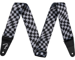 Ремінь гітарний FENDER STRAP 2" Wavy Checkerboard Polyester Gray