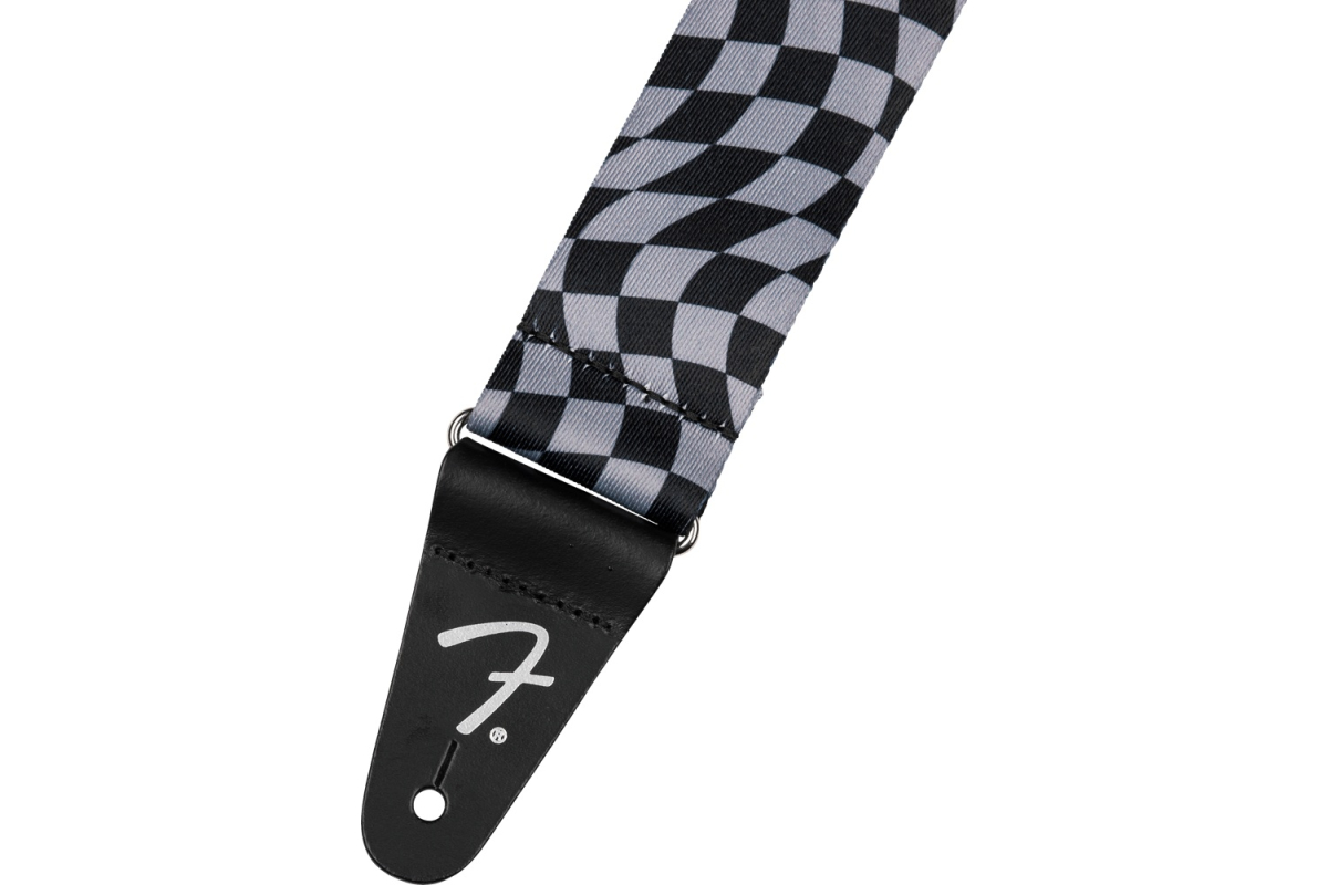 Ремінь гітарний FENDER STRAP 2" Wavy Checkerboard Polyester Gray