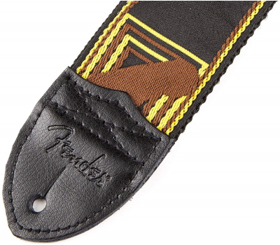 Ремінь гітарний FENDER STRAP 2" MONOGRAMMED BLACK/YELLOW/BROWN