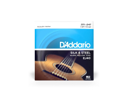 Струни для акустичних гітар D’ADDARIO EJ40 SILK & STEEL FOLK REGULAR LIGHT 11-47