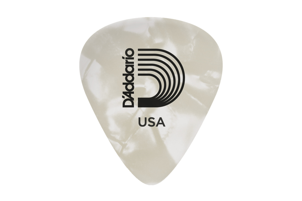 Набір медіаторів D’ADDARIO 1CWP6-10 Classic White Pearl Celluloid Guitar Picks 10 pack Heavy