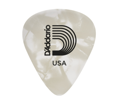 Набір медіаторів D’ADDARIO 1CWP6-10 Classic White Pearl Celluloid Guitar Picks 10 pack Heavy