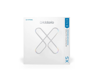 Struny do gitar akustycznych D’ADDARIO XSAPB1047-12 XS PHOSPHOR BRONZE EXTRA LIGHT 12-STRING 10-47