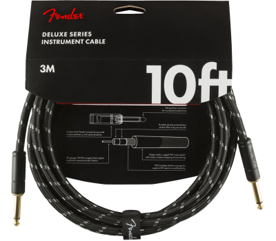 Кабель інструментальний FENDER CABLE DELUXE SERIES 10' BLACK TWEED