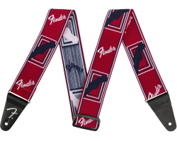 Ремінь гітарний FENDER STRAP 2" WEIGHLESS MONOGRAMMED RED/WHITE/BLUE