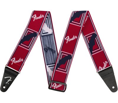 Ремінь гітарний FENDER STRAP 2" WEIGHLESS MONOGRAMMED RED/WHITE/BLUE