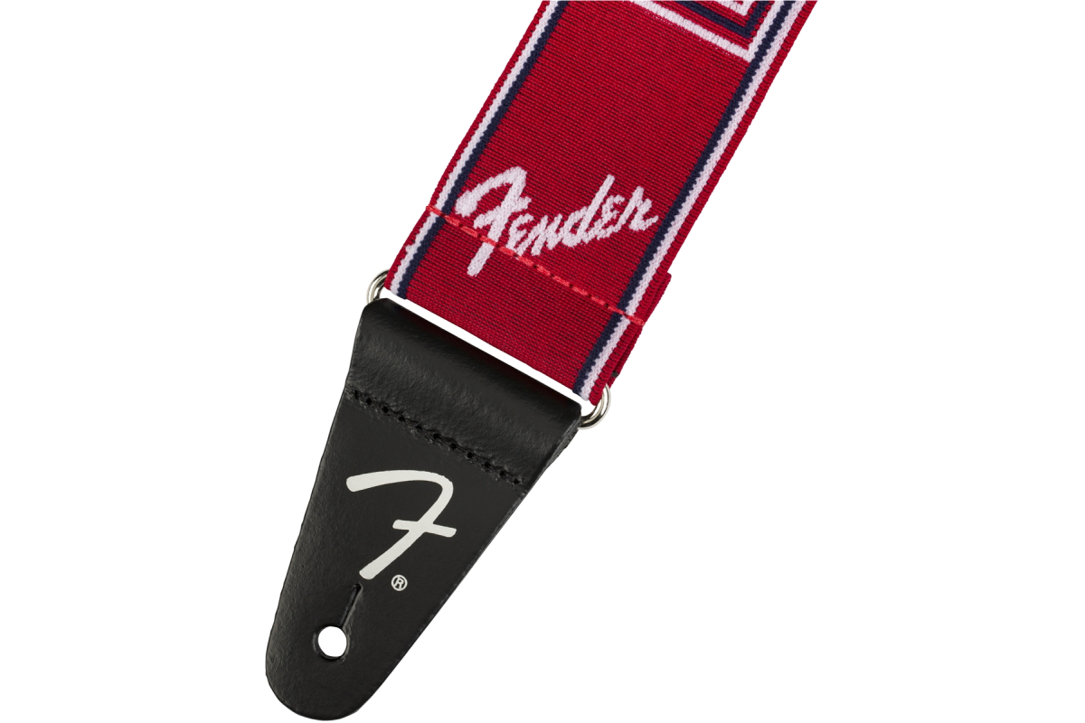 Ремінь гітарний FENDER STRAP 2" WEIGHLESS MONOGRAMMED RED/WHITE/BLUE