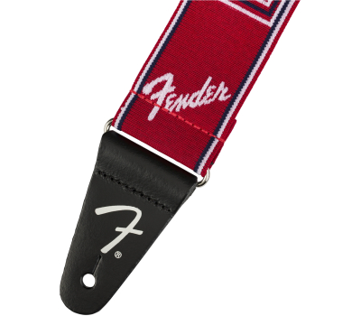 Ремінь гітарний FENDER STRAP 2" WEIGHLESS MONOGRAMMED RED/WHITE/BLUE