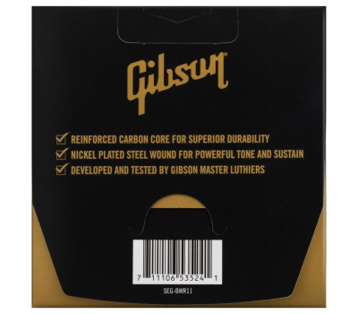 Струни для електрогітар GIBSON SEG-BWR11 BRITE WIRE REINFORCED 11-50 MEDIUM