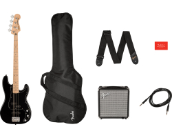 Zestaw gitarowy z basówką SQUIER AFFINITY SERIES PJ BASS START PACK BLACK