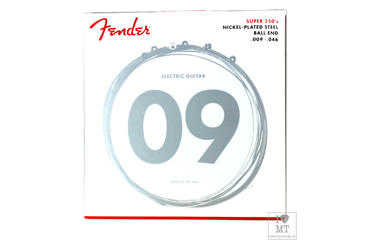 Струни для електрогітар FENDER 250LR NICKEL-PLATED STEEL GUITAR STRINGS 9-46