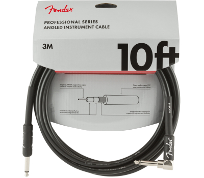 Кабель інструментальний FENDER CABLE PROFESSIONAL SERIES 10' ANGLED BLACK