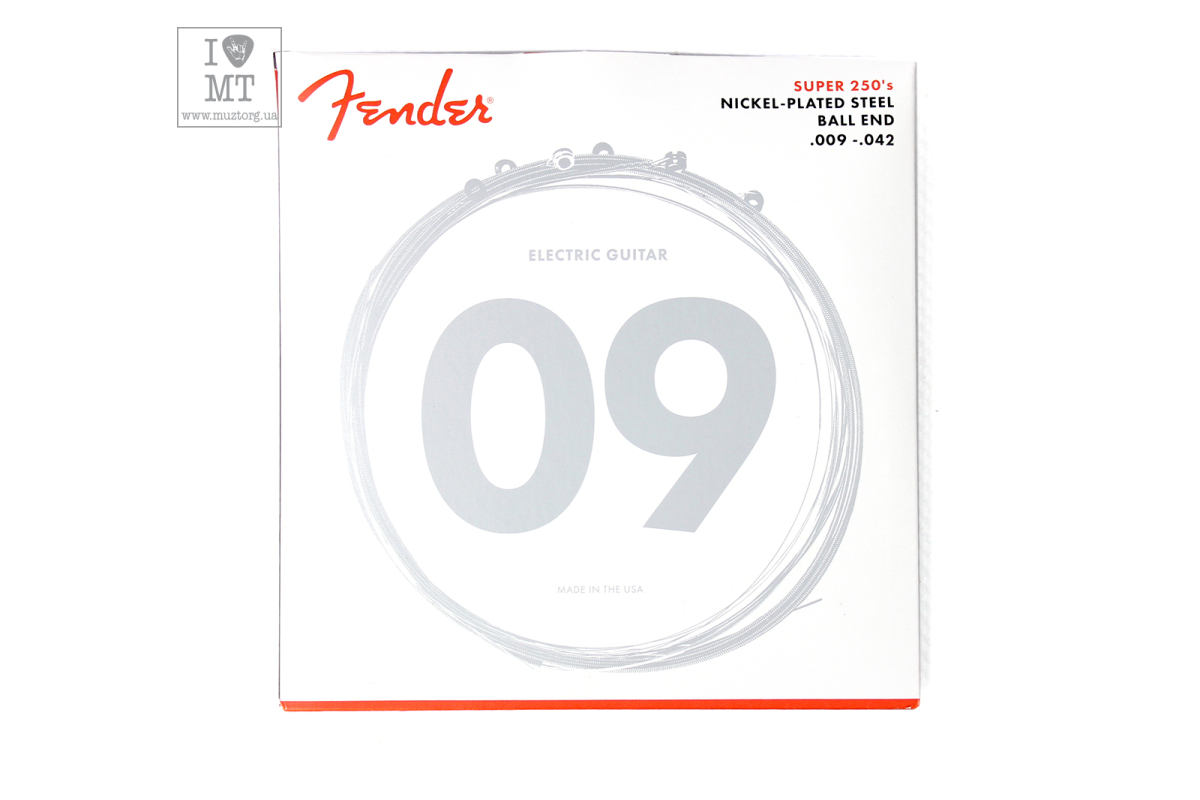 Струни для електрогітар FENDER 250L NICKEL-PLATED STEEL GUITAR STRINGS 9-42